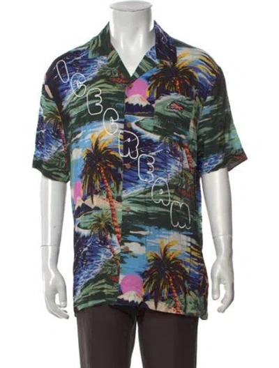 Pre-owned Icecream Graphic Print Short Sleeve Shirt In Green