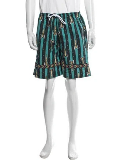 Pre-owned Icecream Graphic Print Shorts In Green