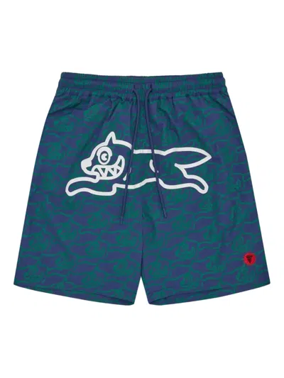 Icecream Running Dog All Over Print Swim Shorts In Blue