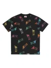 Icecream Black All-over Running Dog T-shirt In Black