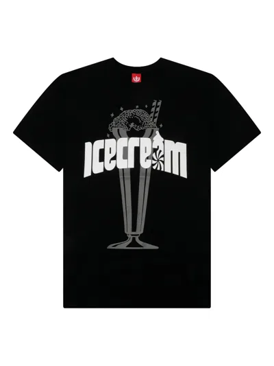 Icecream Graphic-print T-shirt In Black
