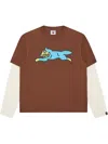 Icecream Running Dog Layered Ls T-shirt In Brown