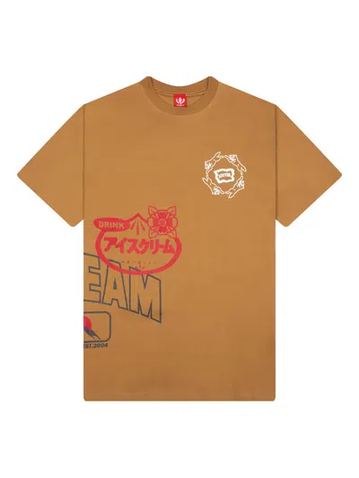 Icecream Graphic-print T-shirt In Brown