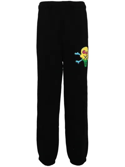 Icecream Graphic-print Track Pants In Black