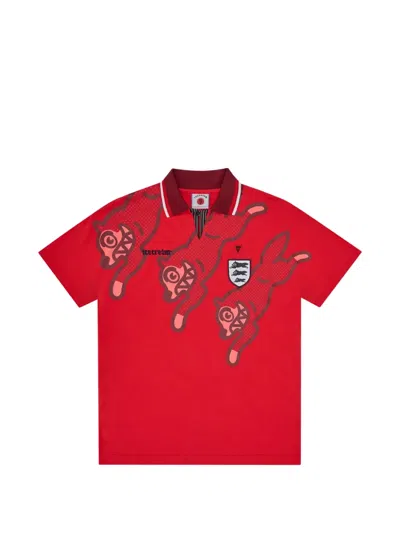 Icecream Graphic-print Polo Shirt In Red