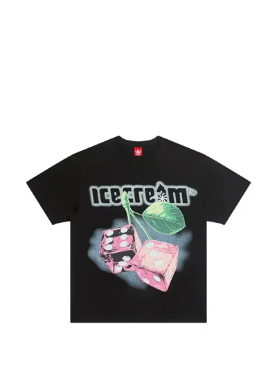 Icecream Graphic-print T-shirt In Black