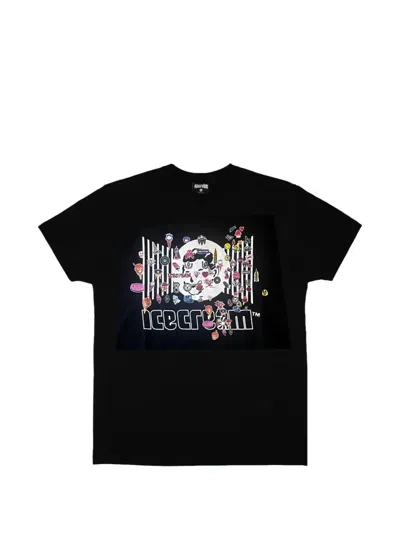 Icecream Graphic-print T-shirt In Black