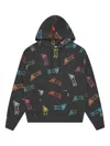 Icecream Grey Graphic Print Hoodie In Black