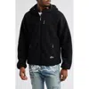 Icecream Grin Front Cotton Fleece Zip Hoodie In Black