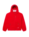 Icecream Grin Zip Front Hoodie In Racing Red