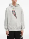Icecream Ice-cream Cone-print Hoodie In Gray