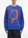 Icecream Ice Cream Motif Sweater In Blue