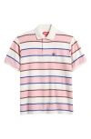 Icecream Iceberg Stripe Cotton Piqué Polo In Whisper White