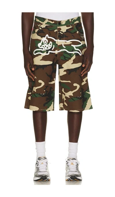 Icecream Icee Camo Twill Short In Green