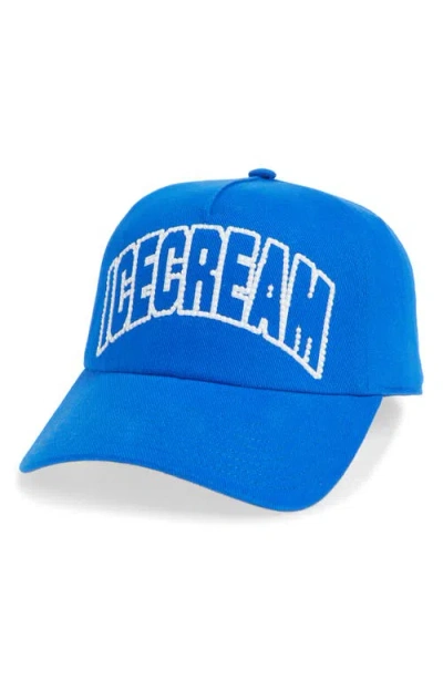Icecream Icee Cotton Twill Baseball Cap In Blue