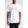 Icecream In The Sky With Diamonds Cotton Graphic T-shirt In Bleach White