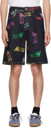 Icecream Mens Indigo Running Dog Denim Shorts In Indigo