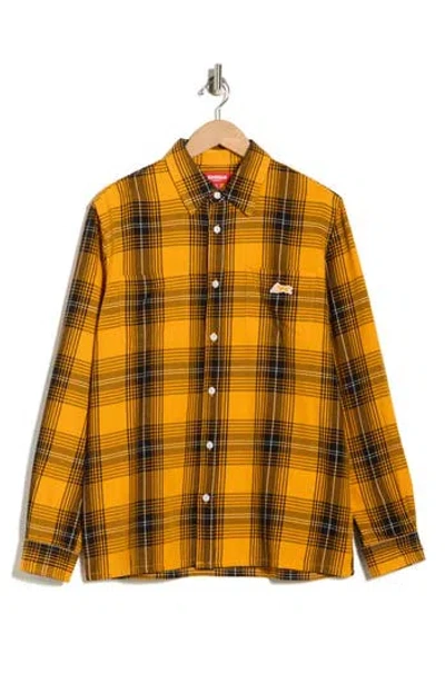 Icecream Jacob Flannel Button-up Shirt In Yellow