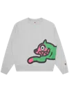 Icecream Jumbo Running Dog Crewneck In Heather Grey