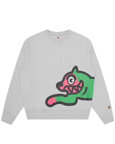 Icecream Kids' Jumbo Running Dog Crewneck In Heather Grey