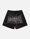 Icecream Katakana Reflective Mesh Shorts In Black