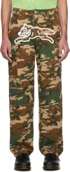 Icecream Khaki Running Dog Woodland Camo Cargo Pants In Multi