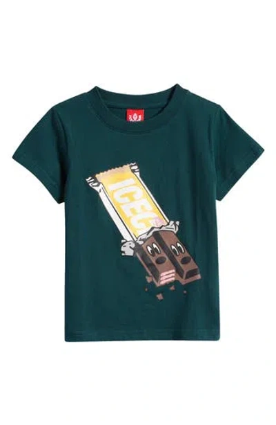 Icecream Kids' Bars Cotton Graphic T-shirt In Green