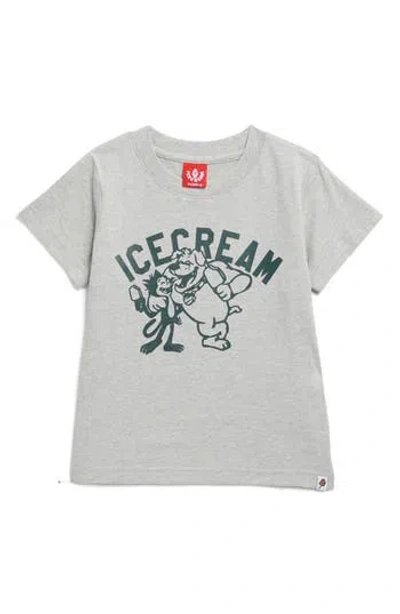 Icecream Kids' Best Buds Cotton Graphic T-shirt In Gray