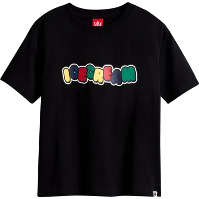 Icecream Kids' Bubble Logo Cotton Graphic T-shirt In Animal Print