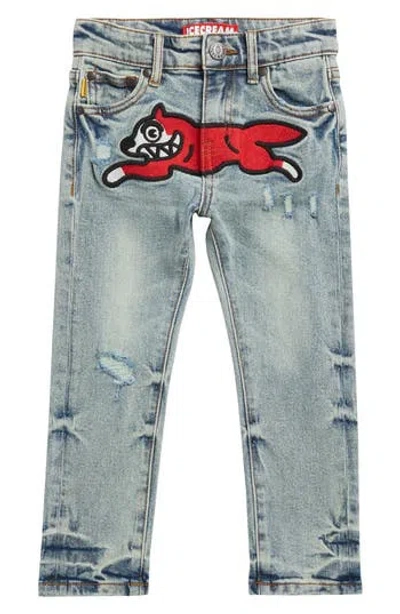 Icecream Kids' Combination Running Dog Jeans In Blue