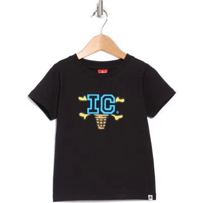 Icecream Kids' Cone Graphic Print T-shirt In Black