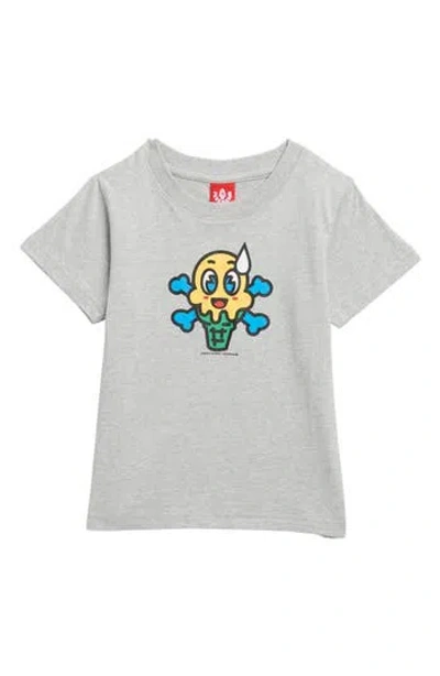 Icecream Kids' Cones 'n Bones Cotton Graphic T-shirt In Gray