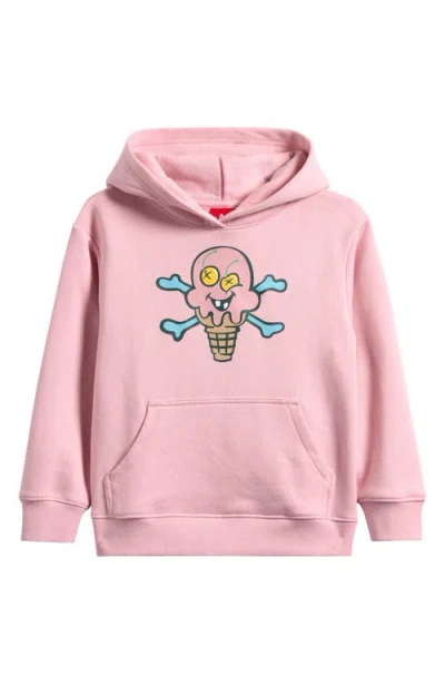Icecream Kids' Coney Cotton Graphic Hoodie In Pink Nectar
