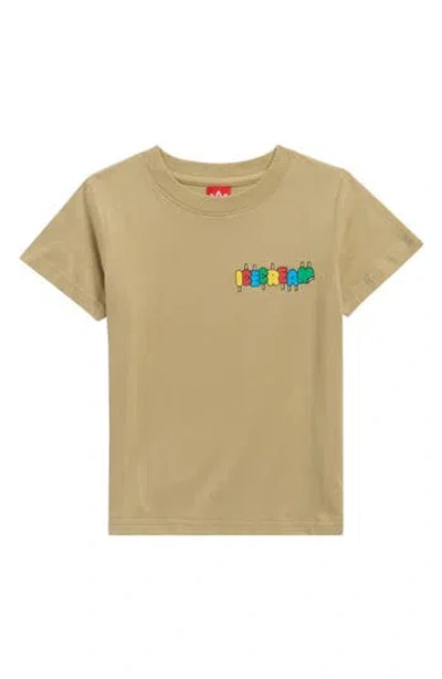 Icecream Kids' Dino Graphic T-shirt In Brown