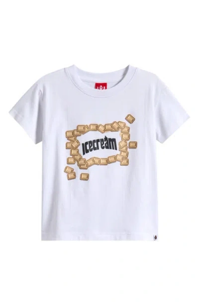 Icecream Kids' Graham Cotton Graphic T-shirt In White
