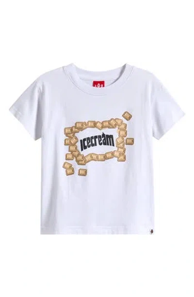 Icecream Kids' Graham Cotton Graphic T-shirt In White