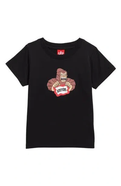 Icecream Kids' Grrr Logo Graphic T-shirt In Black