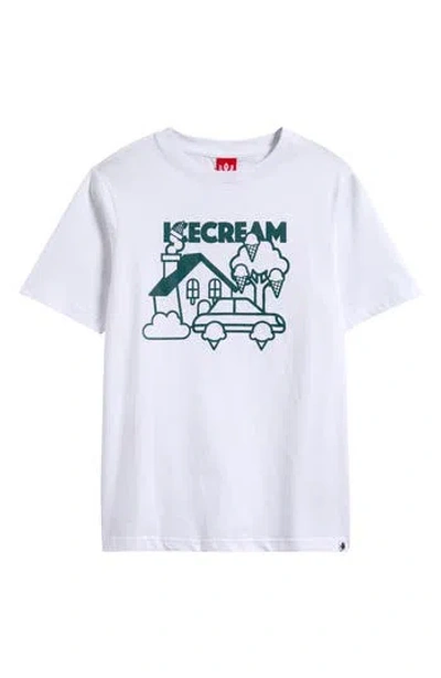 Icecream Kids' Home Cotton Graphic T-shirt In White
