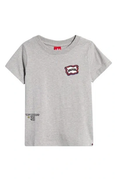 Icecream Kids' Lava Flag Cotton Graphic T-shirt In Gray