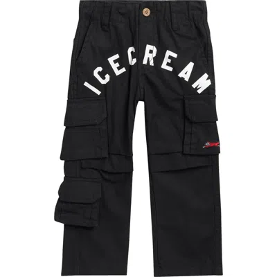 Icecream Kids' Maple Cargo Pants In Black