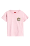 Icecream Kids' Mmmm Cotton Graphic T-shirt In Pink Nectar