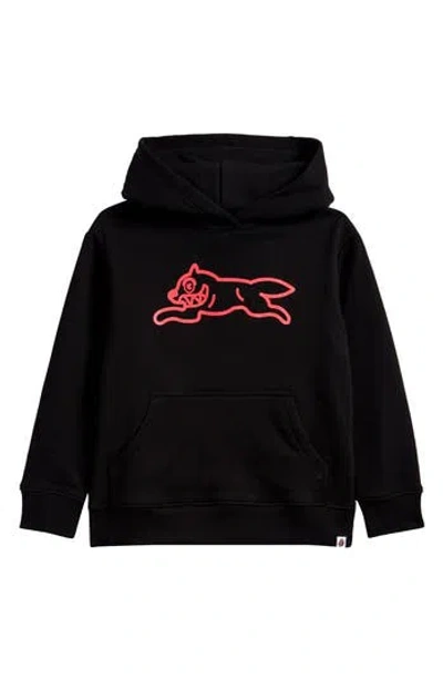 Icecream Kids' Orion Running Dog Logo Cotton Graphic Hoodie In Black