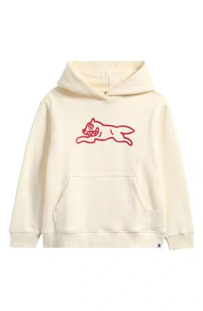 Icecream Kids' Orion Running Dog Logo Cotton Graphic Hoodie In White