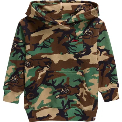 Icecream Kids' Peekaboo Camo Cotton Hoddie In Multi