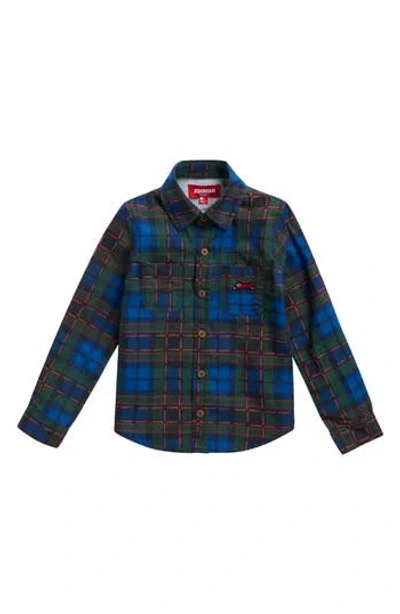 Icecream Kids' Plaid Flannel Button-up Shirt In Multi