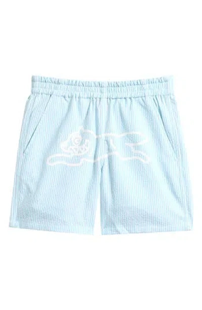 Icecream Kids' Prep Cotton Shorts In Crystal Bl