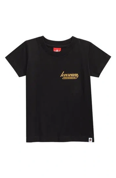 Icecream Kids' Provisions Cotton Graphic T-shirt In Black