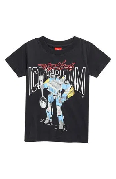 Icecream Kids' Robot Graphic T-shirt In Black