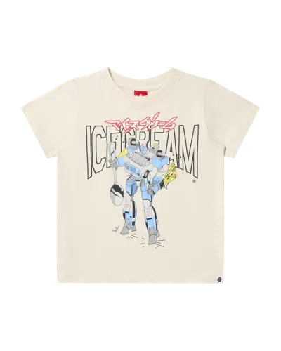 Icecream Kids Robot Knit In Antique White