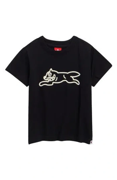 Icecream Kids' Running Dog Cotton Graphic T-shirt In Black